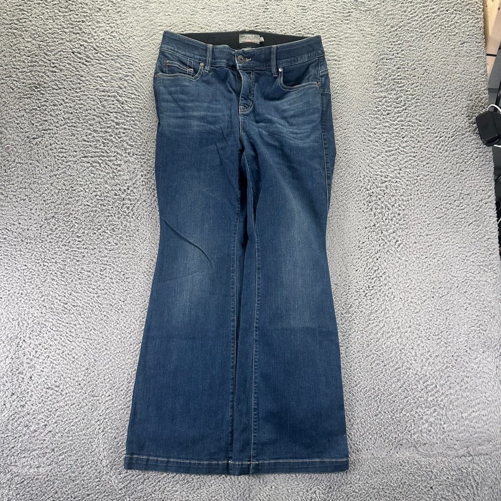 Torrid Bombshell Jeans Women's 12 Blue Cotton Denim Flared Whiskered Stretch